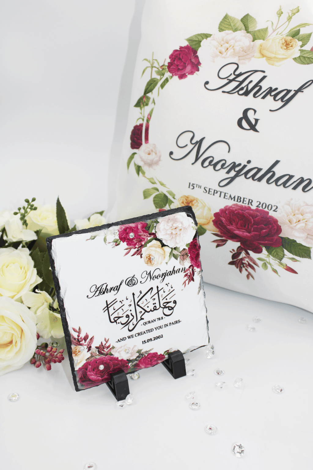 Wedding Hamper Set - Satin Maroon