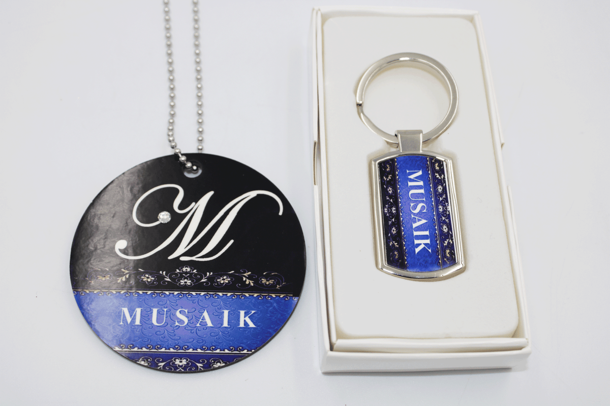 Car Hanging & Keyring Set - Navy Blue