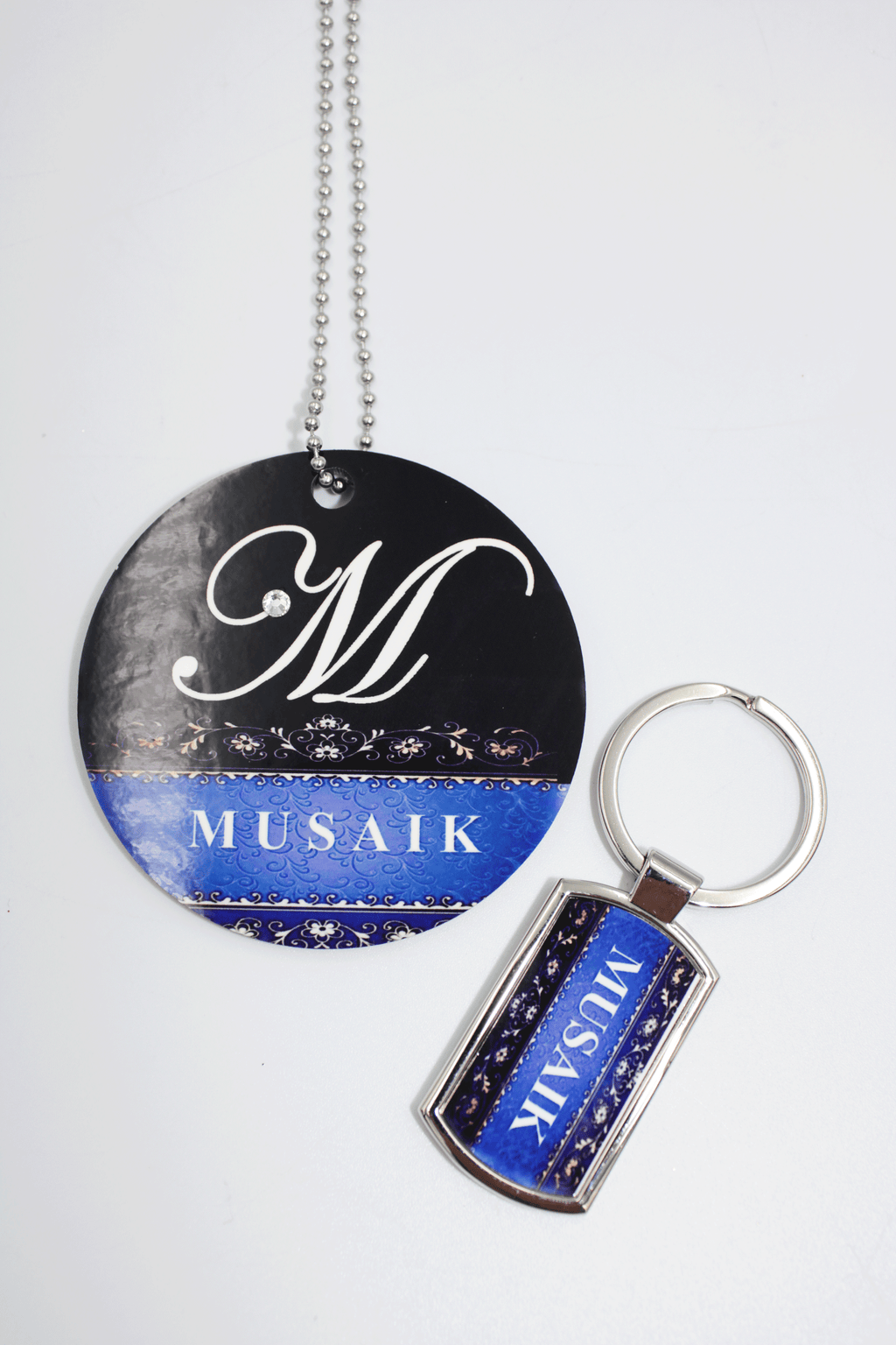 Car Hanging & Keyring Set - Navy Blue