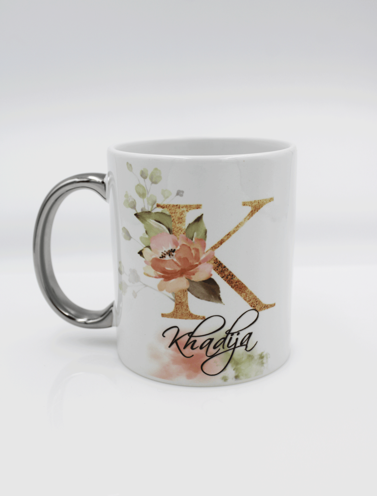 Initial Mug - Silver Handle
