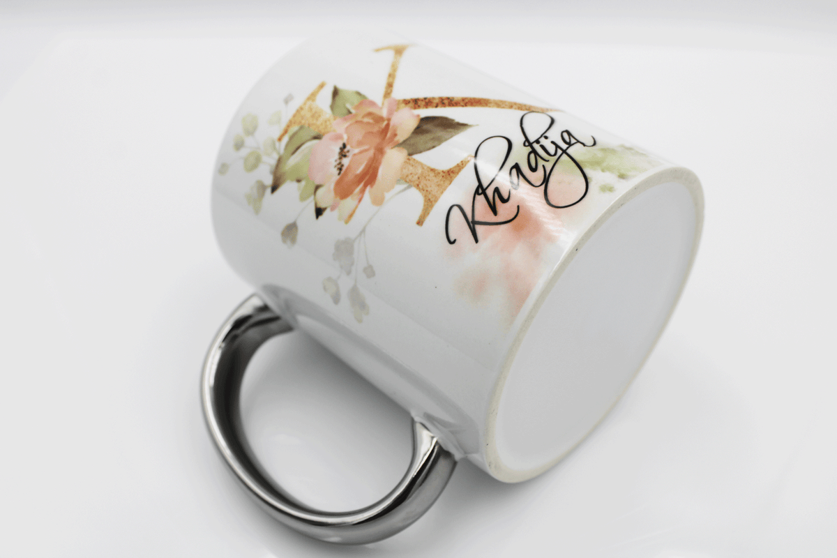 Initial Mug - Silver Handle