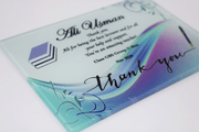 Thank You Frame - Aqua Abstract