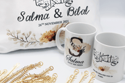 Personalised Nikkah Gift Set, and we created you in pairs nikkah cushion