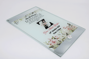 Pink Floral Theme Mirror Edge Frame - Dua for Protection