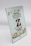 Pink Floral Theme Mirror Edge Frame - Dua for Protection