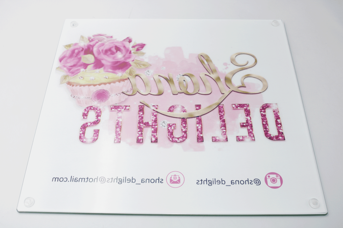 Glass Logo Chopping Board - Large
