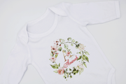Baby Body Suit - Pink Wreath