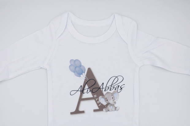 Baby Body Suit - Boy Alphabet Print