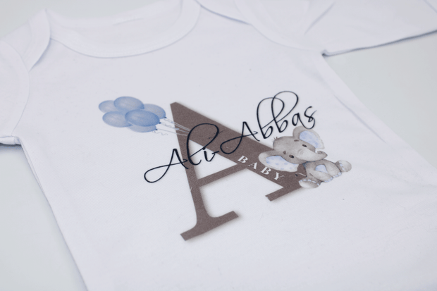 Baby Body Suit - Boy Alphabet Print