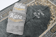 Couple Prayer Mat Hamper Set- Regal Grey