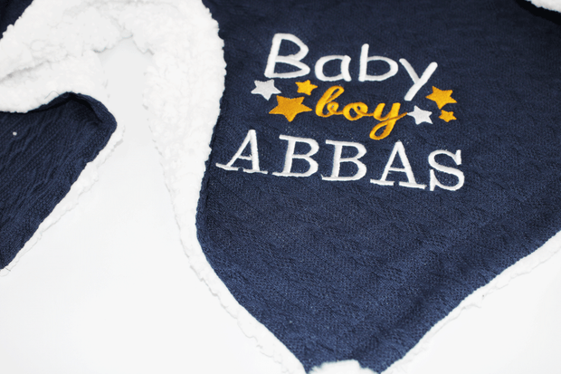 Cable Knit Blanket - Baby Boy