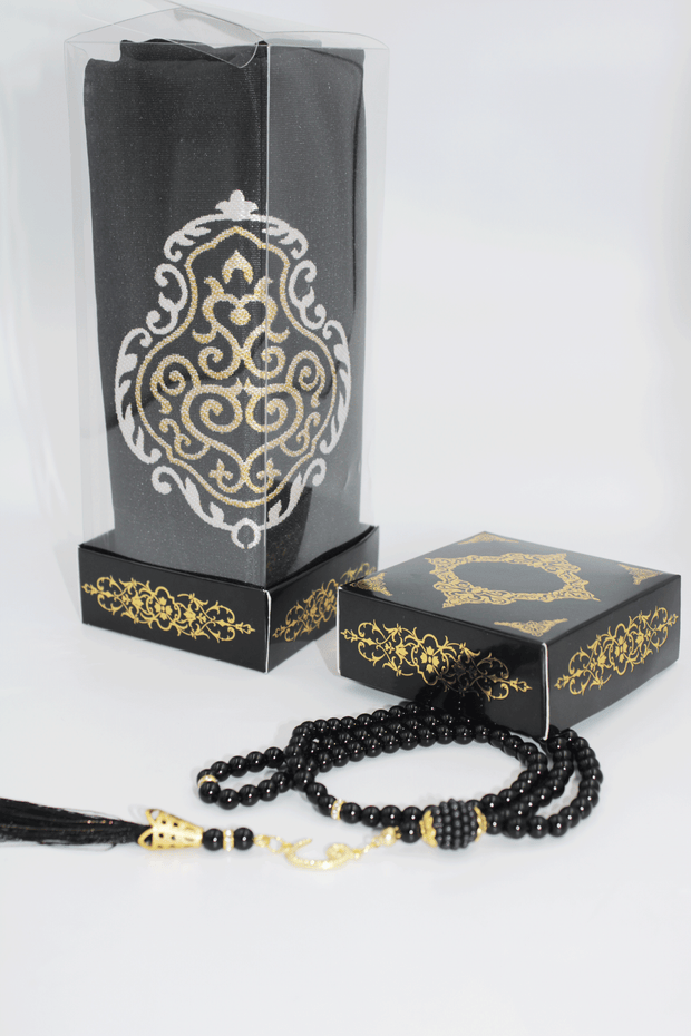 Kabah Style Prayer Mat Gift Set