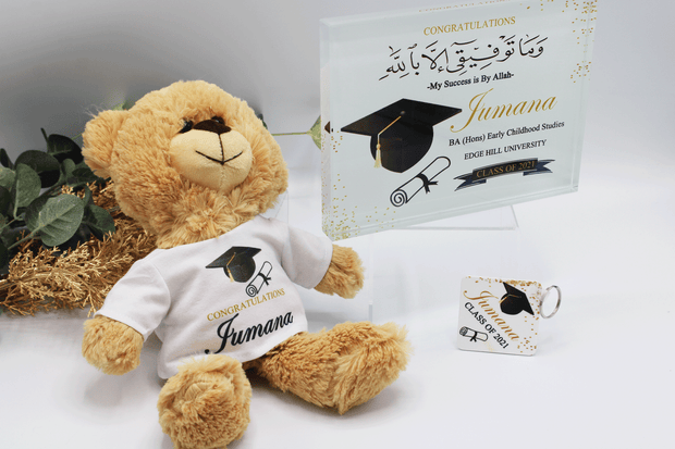 personalised Muslim graduation gift set, my success is by allah