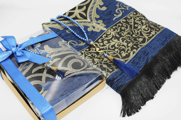 Prayer Mat Gift Set - Navy