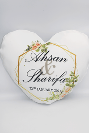 Wedding Couple Gift Set - Heart Cushion