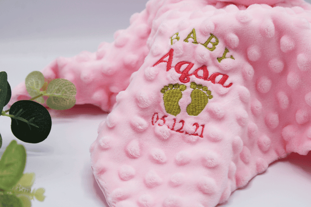 personalised baby dressing gown and comforter