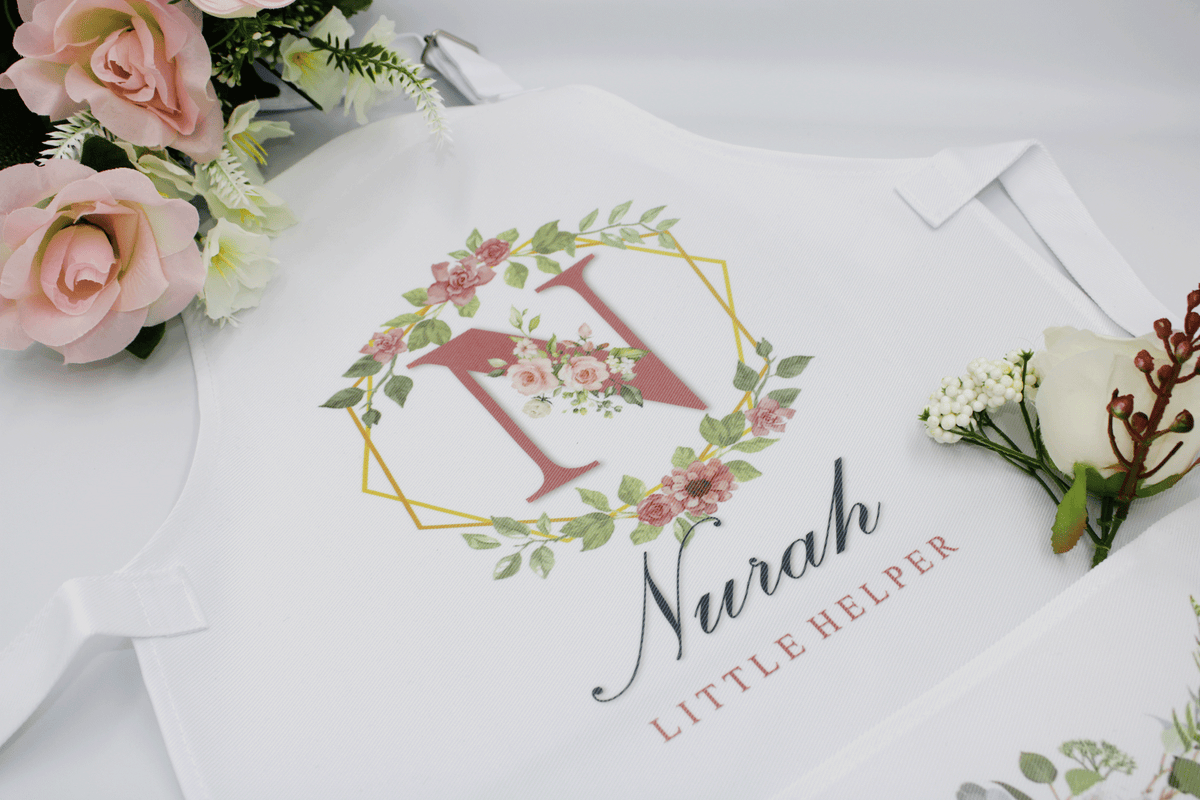 Rose Initial Children's Apron