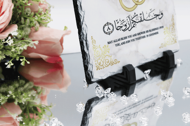 nikkah wedding frame and mug set