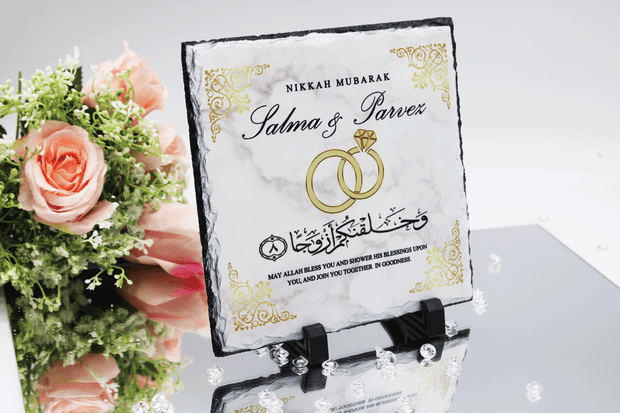 nikkah wedding frame and mug set