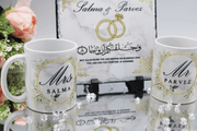 nikkah wedding frame and mug set