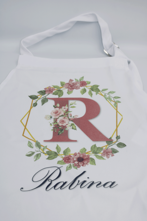 Rose Initial Adult Apron