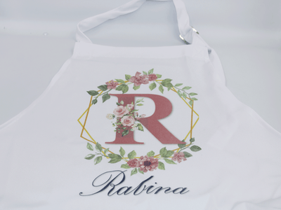 Rose Initial Adult Apron