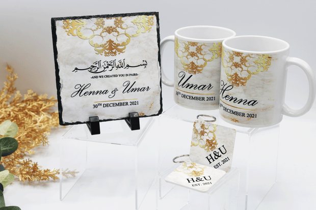 personalised nikkah frame, nikkah mugs