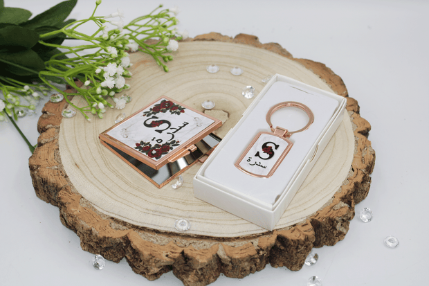Rose Gold Compact Mirror Set