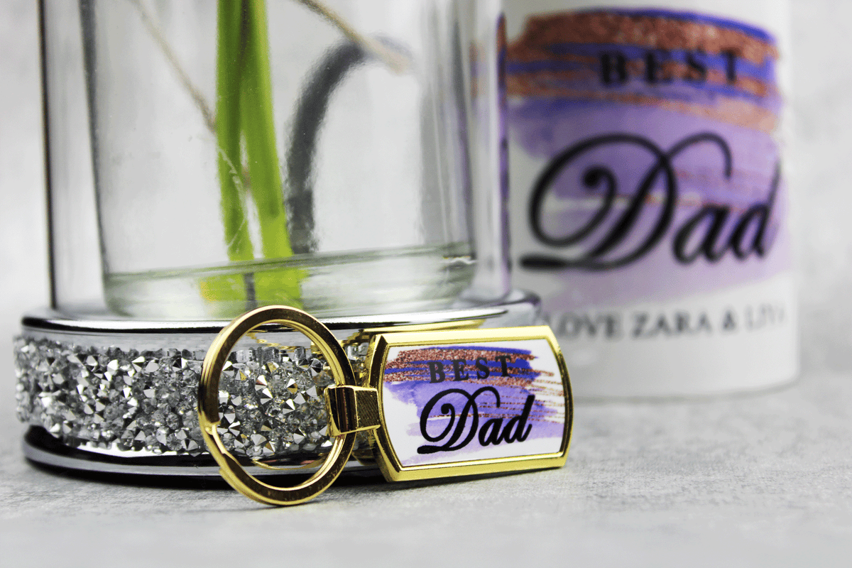Best Dad Gold Metal Key Ring