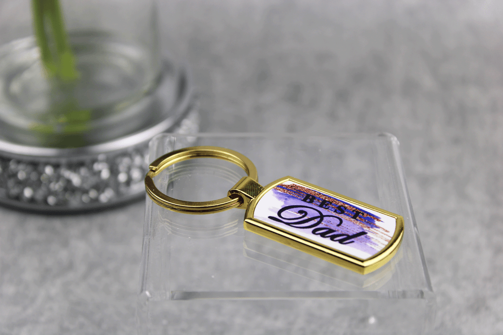 Best Dad Gold Metal Key Ring