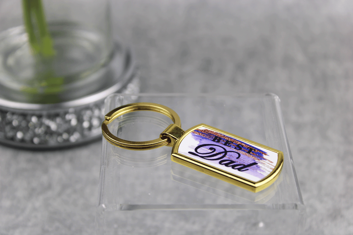 Best Dad Gold Metal Key Ring