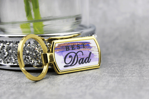Best Dad Gold Metal Key Ring