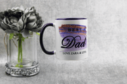 Best Dad Mug Initial Navy Handle Mug